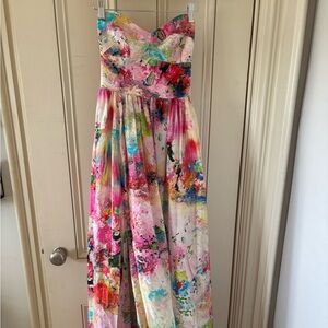 Amanda Uprichard Pink and White Dress